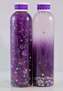 8oz Calming Glitter Bottle - Deep Purple