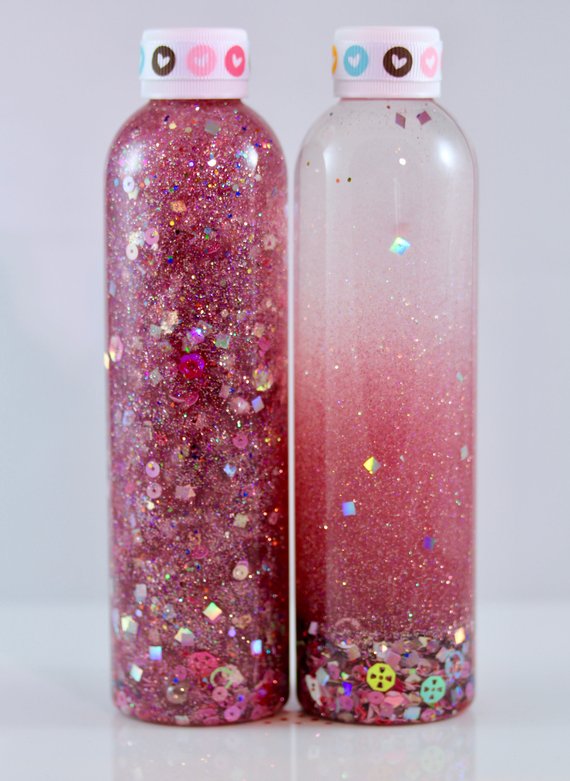 8oz Calming Glitter Bottle Princess Pink The Calm Mom