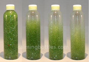 8oz Calming Glitter Bottle - Spring Grass Green