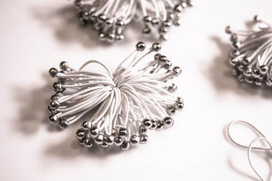Hang Tags elastics - White/Silver (5000ct)