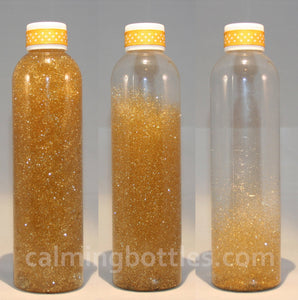 8oz Calming Glitter Bottle - Gold Rush
