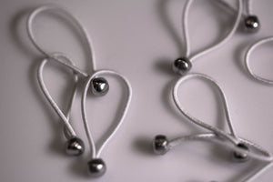 Hang Tags elastics - White/Silver (5000ct)