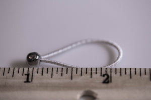 Hang Tags elastics - White/Silver (5000ct)